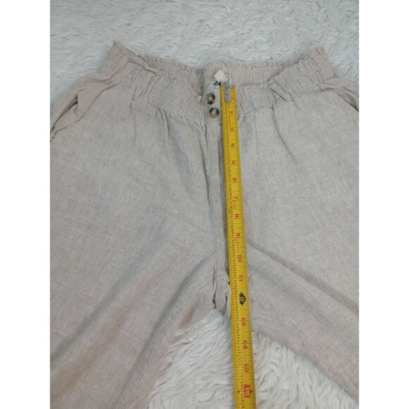 Briggs Women's Size Large  Linen Blend Pull-On Pants, Camel - Picture 10 of 13